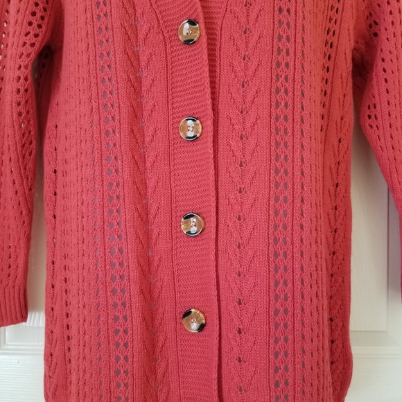 Milan Kiss Open Stich Cardigan Women Size L - Picture 10 of 15